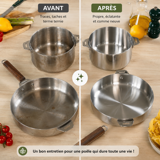 Comment entretenir et nettoyer vos poêles en inox pour les garder comme neuves