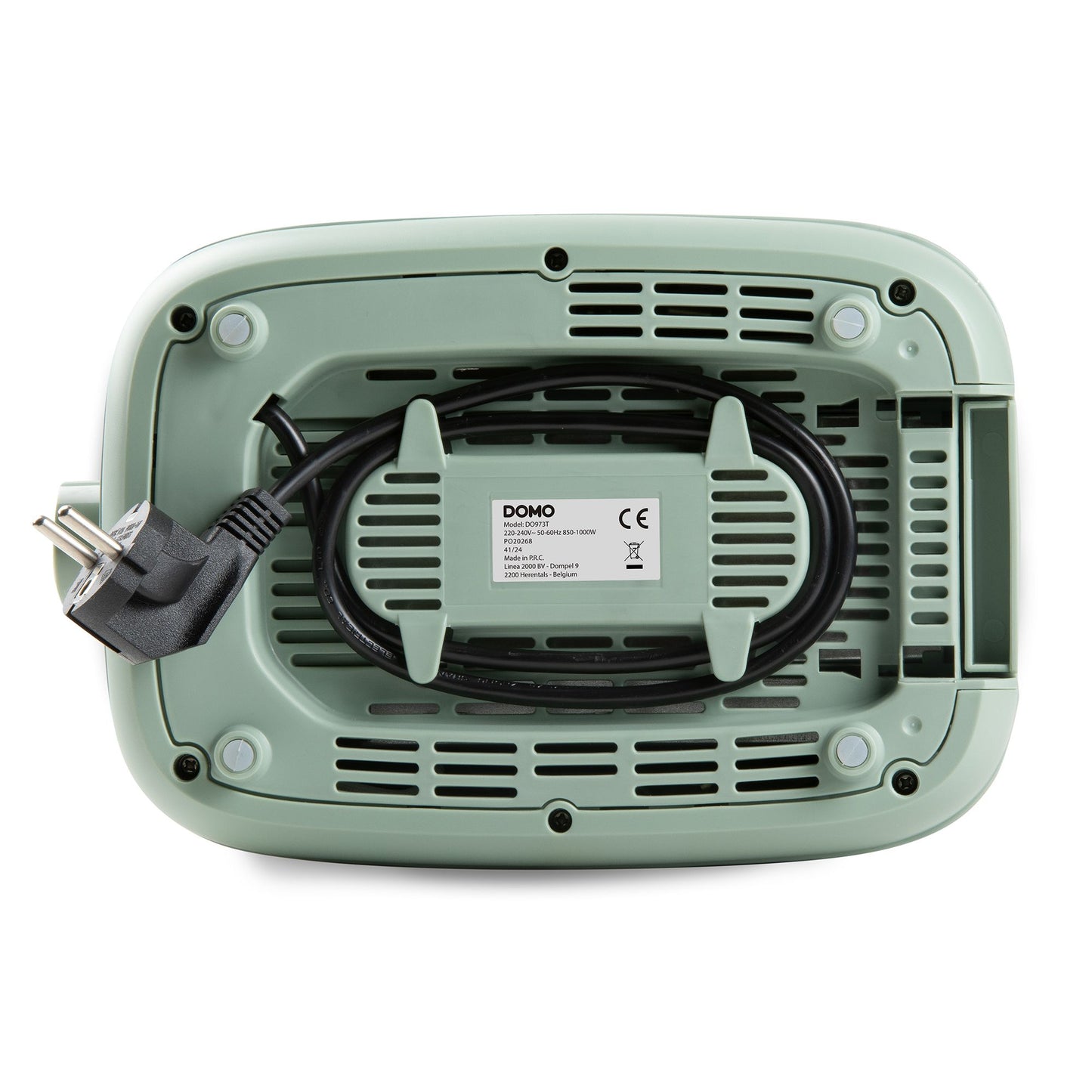 Grille pain vert ou gris et bois DOMO