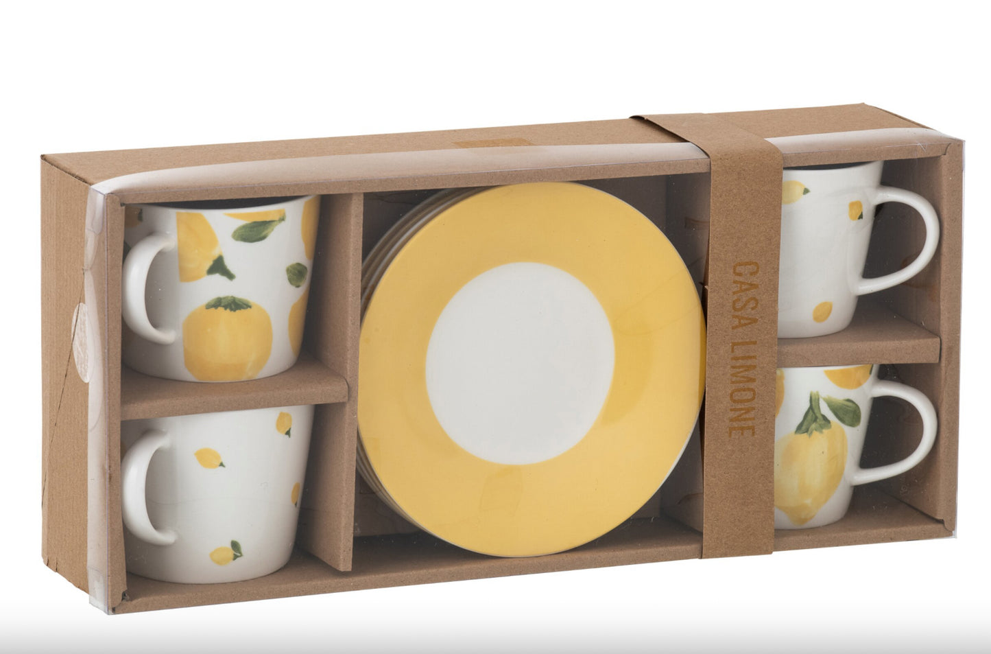 « Casa Limone » Ensemble de 4 tasses et soucoupes