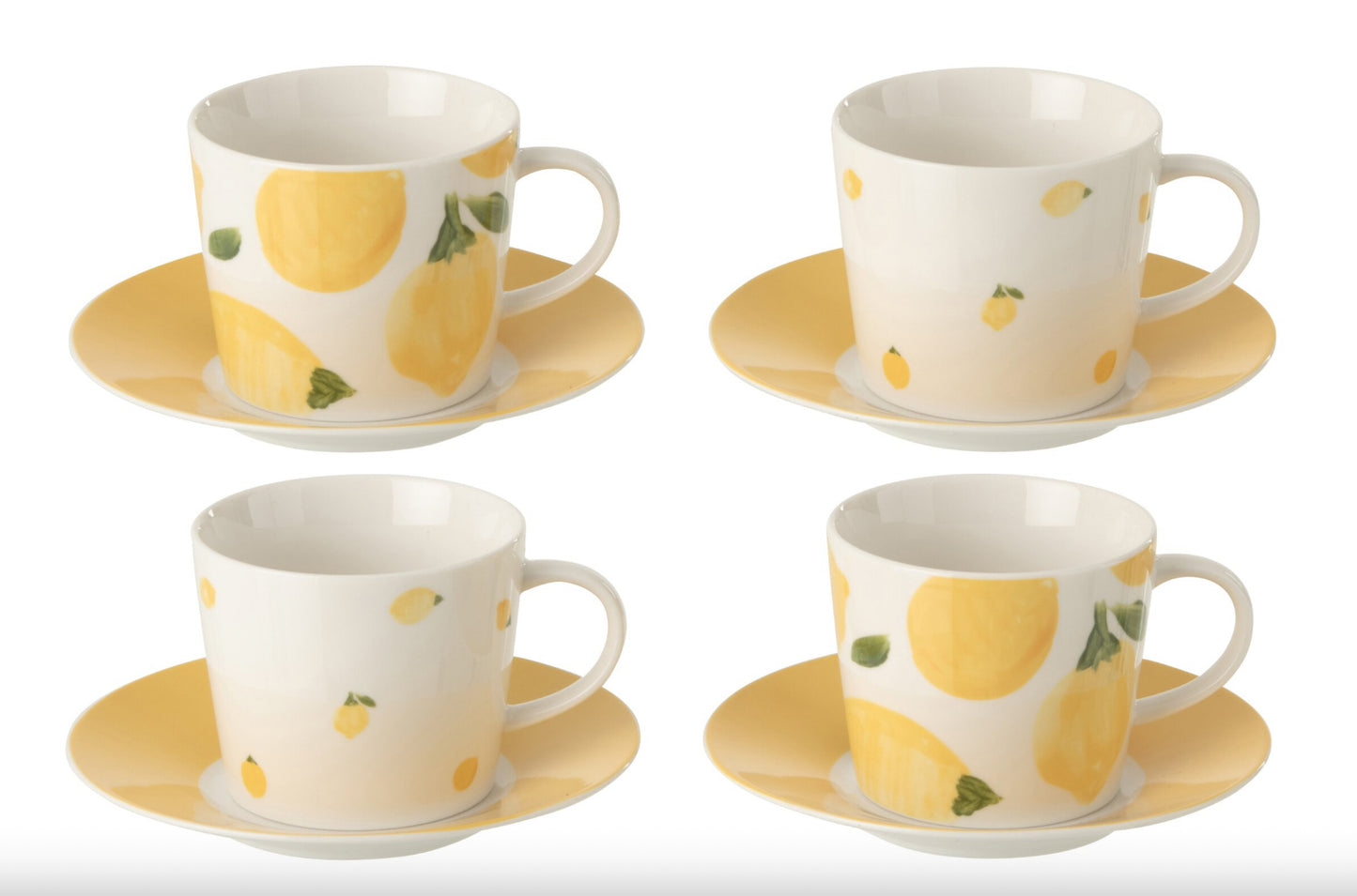 « Casa Limone » Ensemble de 4 tasses et soucoupes