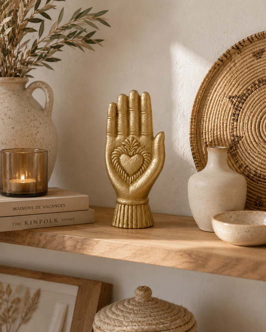 Main Sacrée Dorée – Décoration Bohème Chic