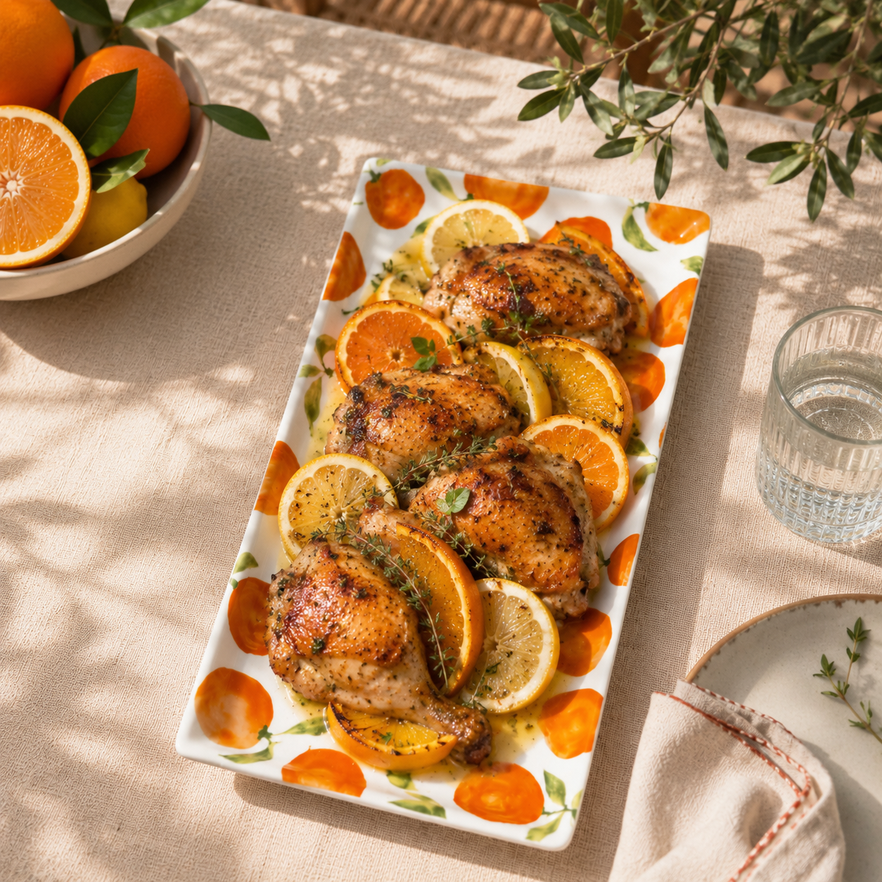 Plat cake mini orange
