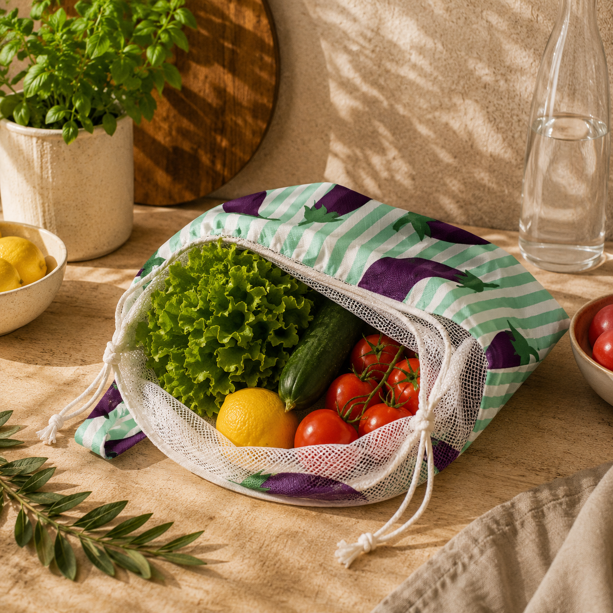 Essoreuse à salade compacte aubergines