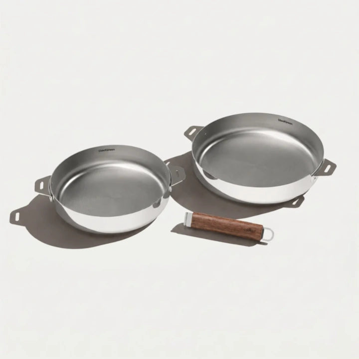 Duo poêles inox