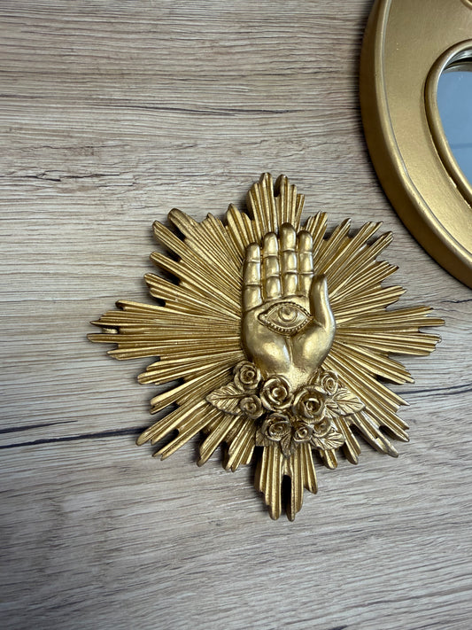 Déco main œil doré